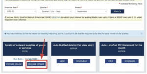 Upload JSON File GST Portal Step 3
